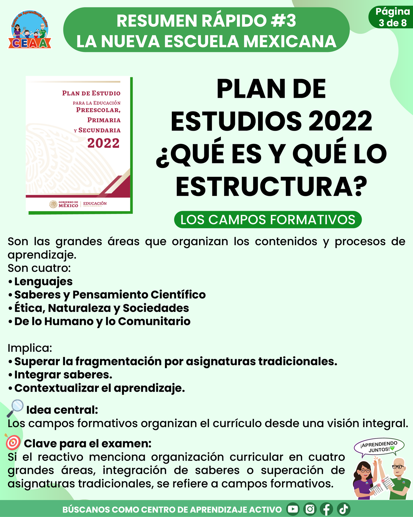 Resumen Rápido #3: PLAN DE ESTUDIOS 2022 ¿QUÉ ES Y QUÉ LO ESTRUCTURA?
