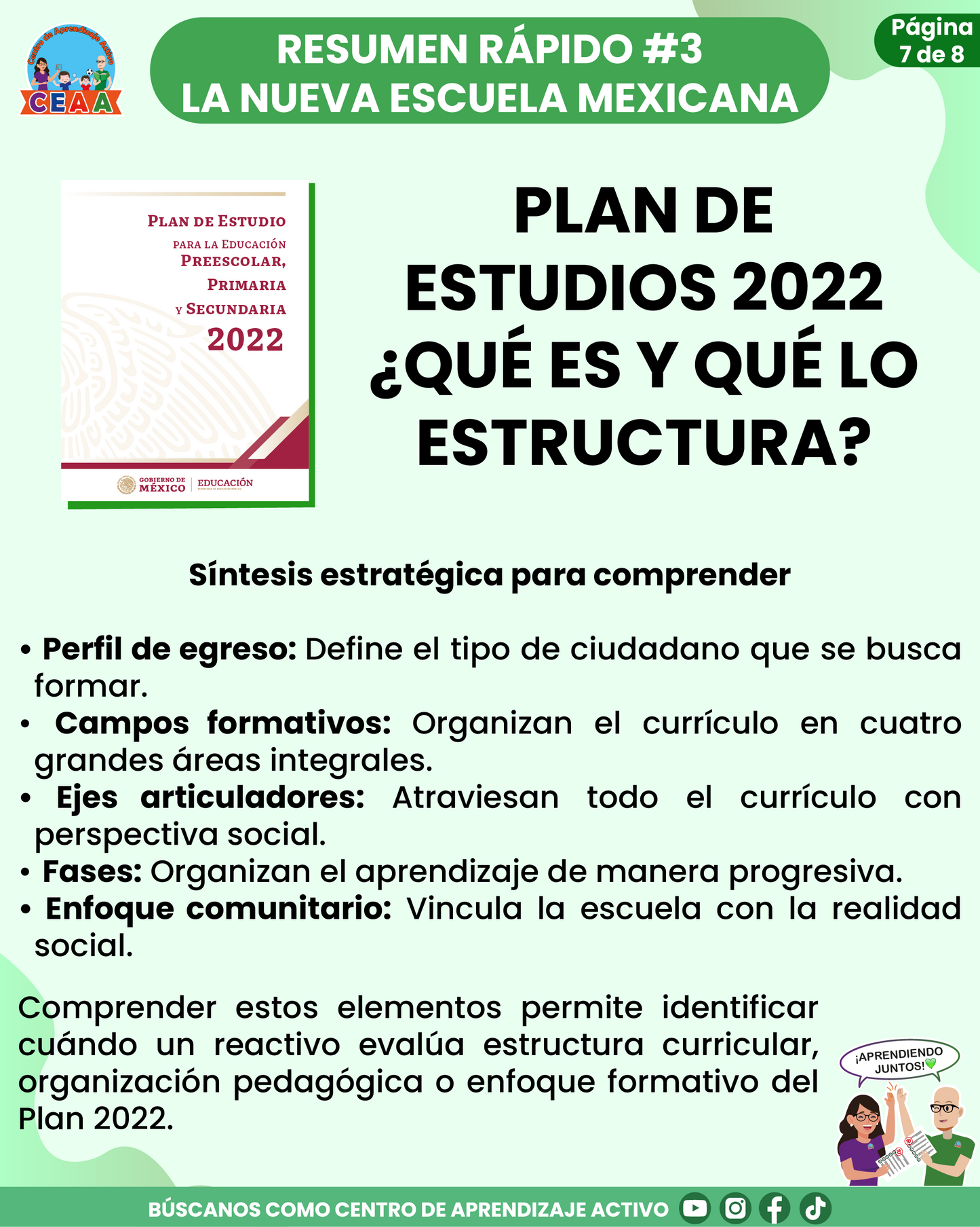 Resumen Rápido #3: PLAN DE ESTUDIOS 2022 ¿QUÉ ES Y QUÉ LO ESTRUCTURA?