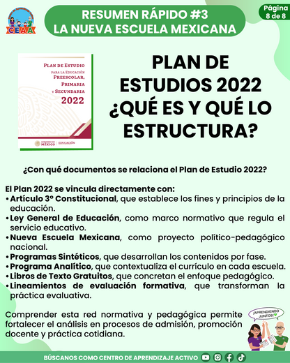 Resumen Rápido #3: PLAN DE ESTUDIOS 2022 ¿QUÉ ES Y QUÉ LO ESTRUCTURA?