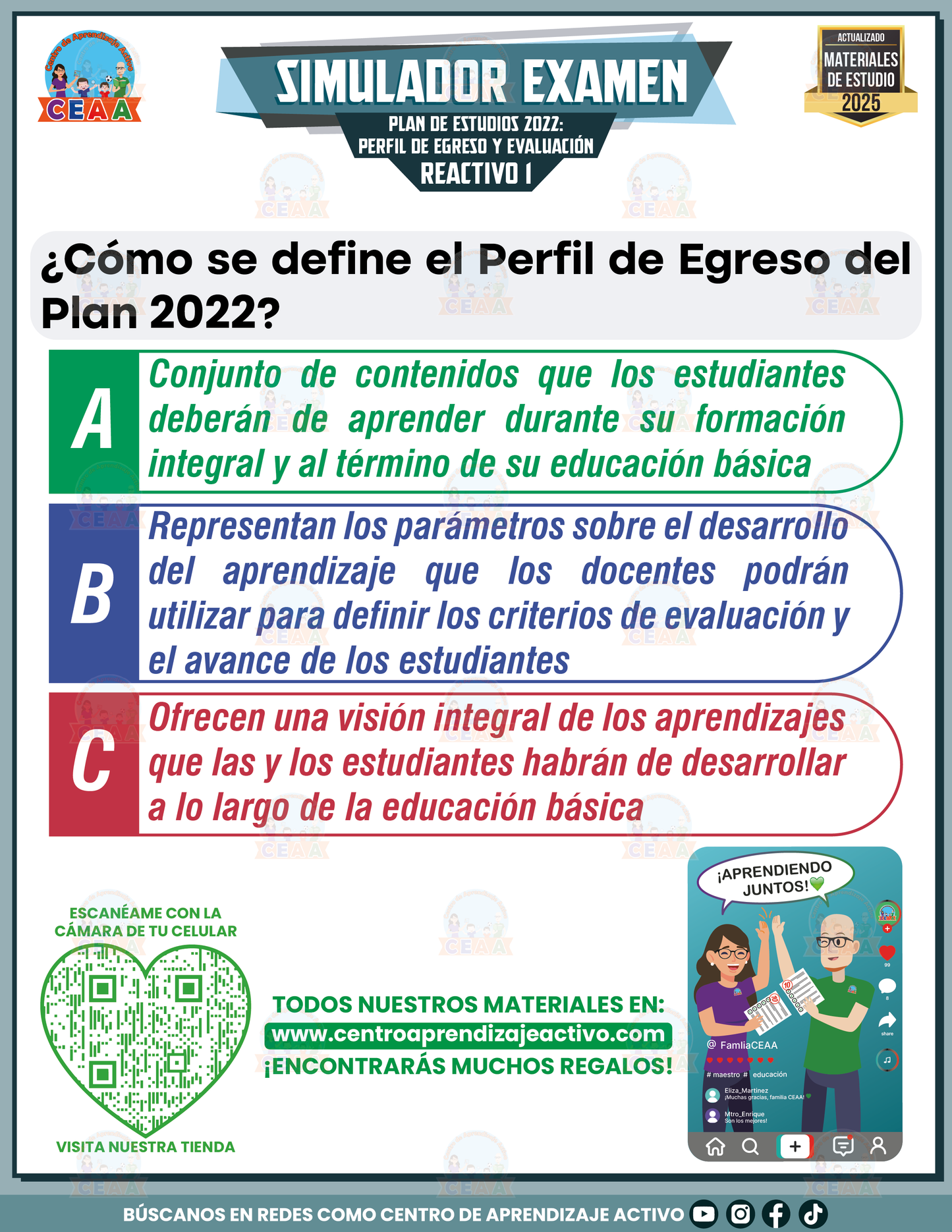 Simulador de Examen Plan 2022: Perfil de Egreso y Evaluación