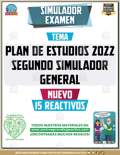 Simulador de examen PLAN DE ESTUDIOS 2022 Segundo simulador general en PDF