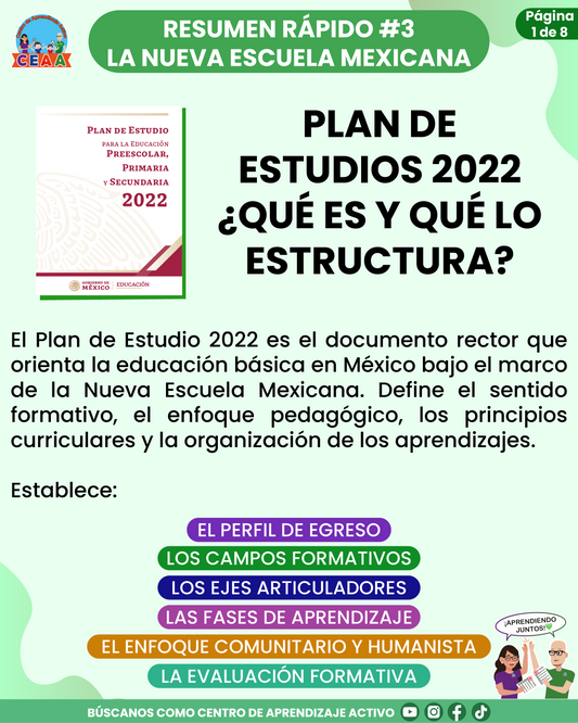 Resumen Rápido #3: PLAN DE ESTUDIOS 2022 ¿QUÉ ES Y QUÉ LO ESTRUCTURA?