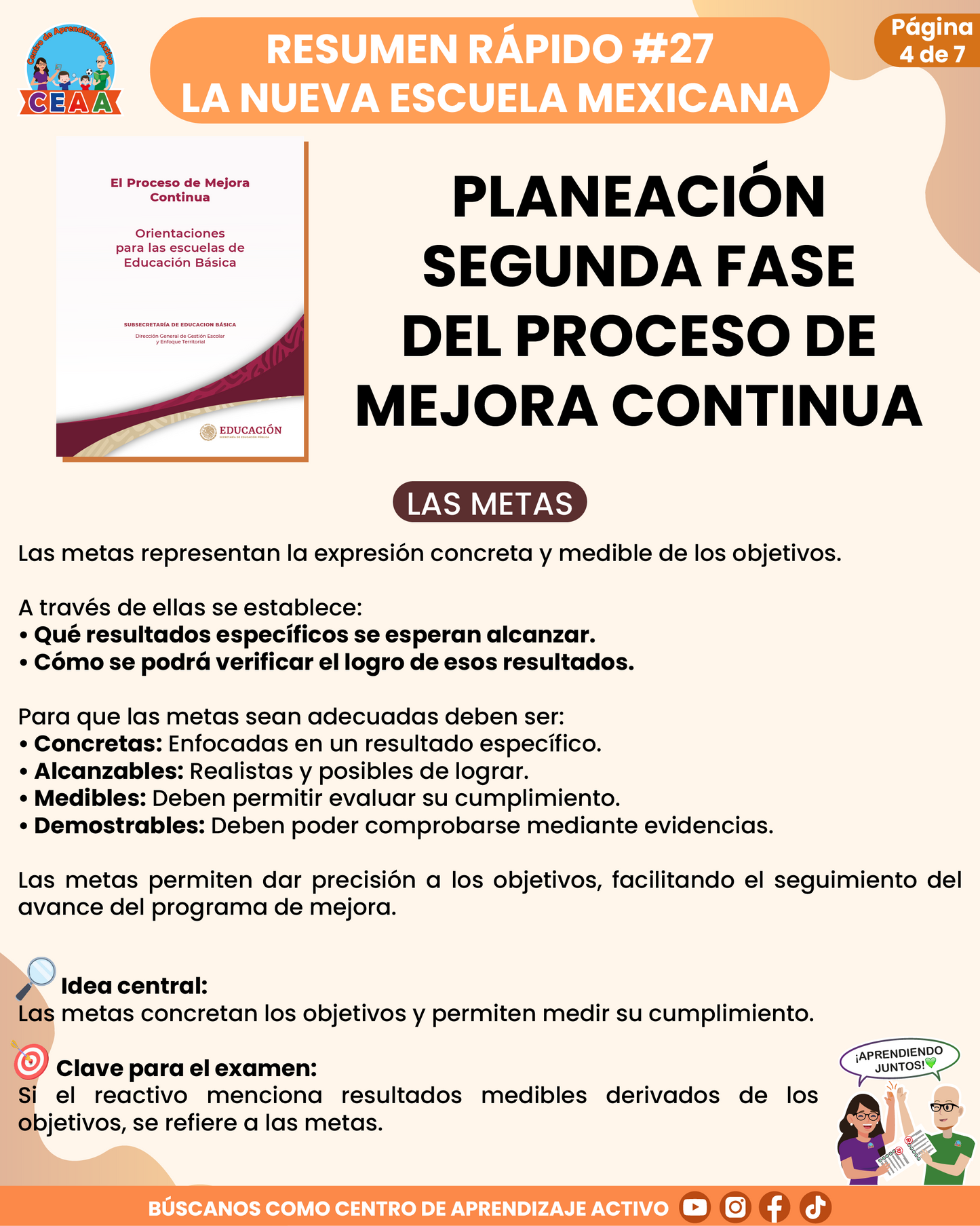 Resumen Rápido #27: PLANEACIÓN SEGUNDA FASE DEL PROCESO DE MEJORA CONTINUA