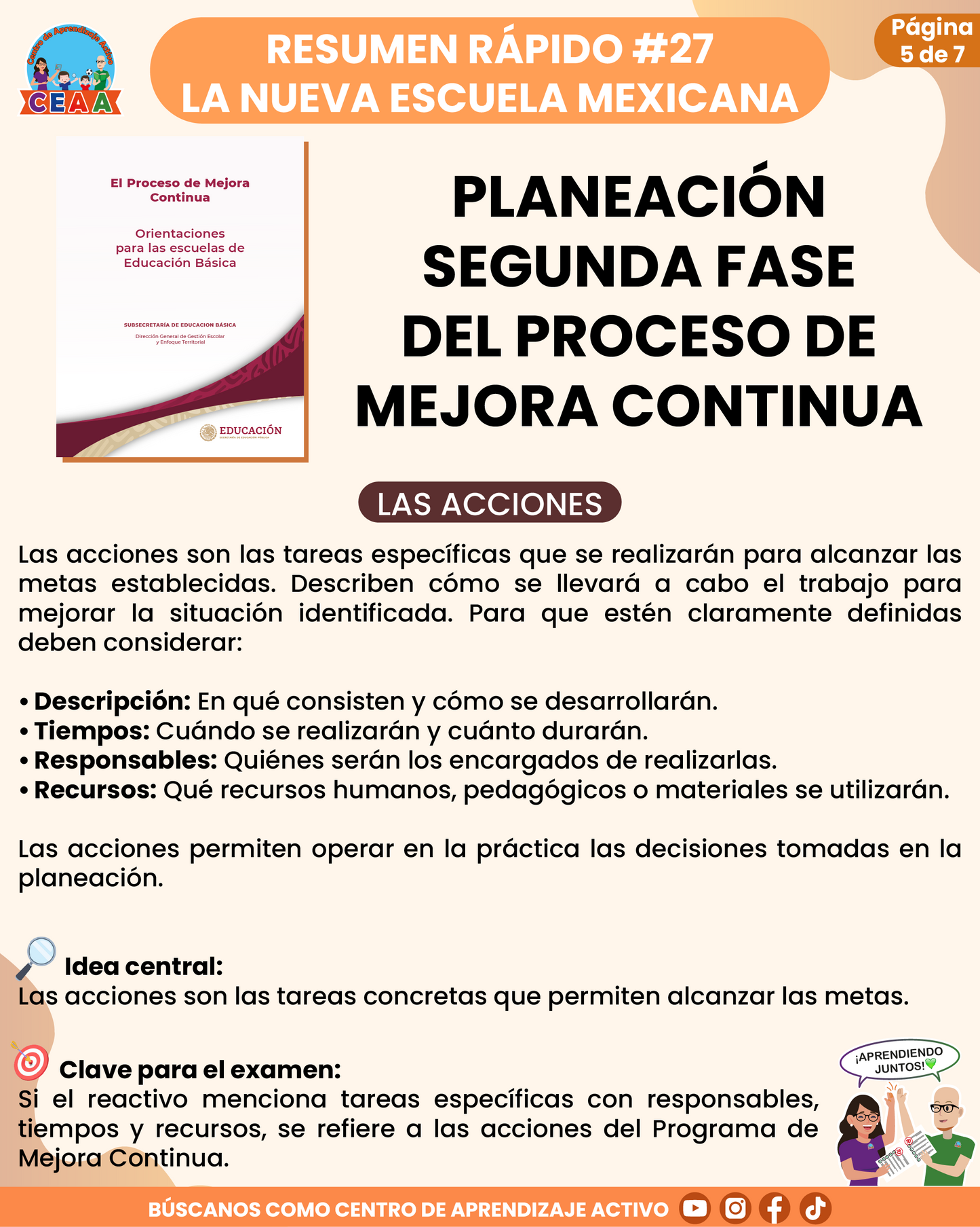 Resumen Rápido #27: PLANEACIÓN SEGUNDA FASE DEL PROCESO DE MEJORA CONTINUA