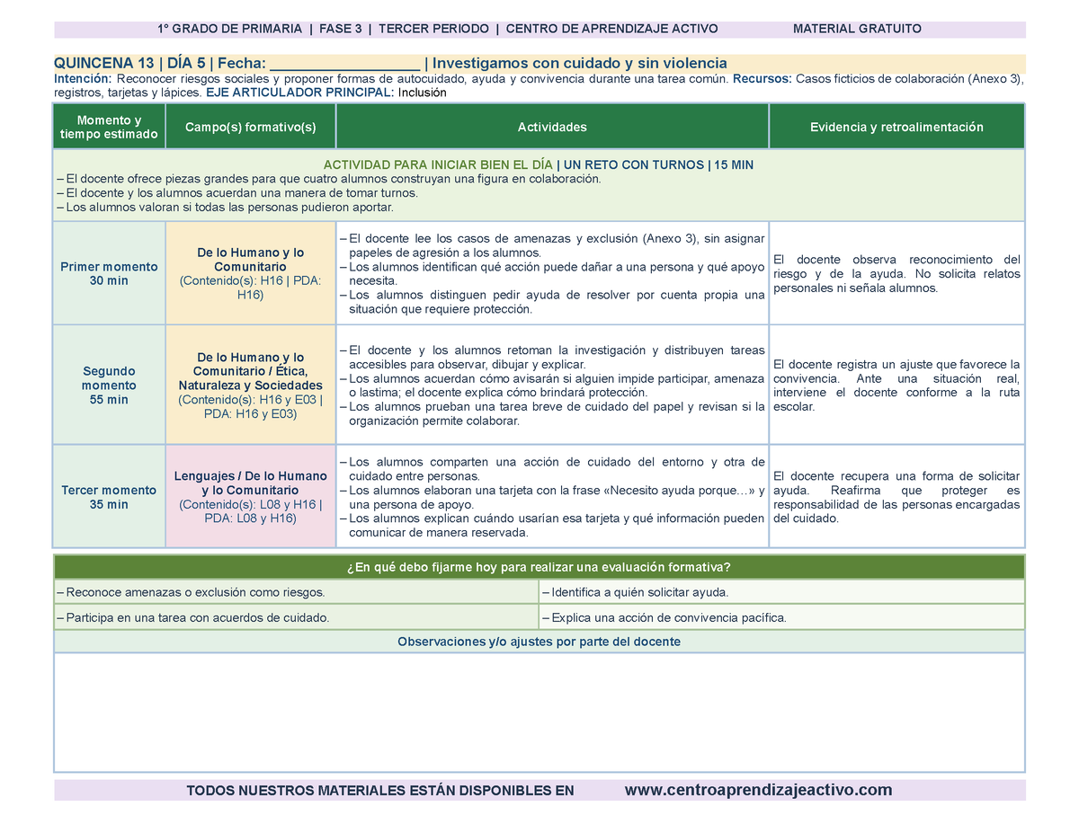 PLANEACIÓN 1° Primaria Tercer Periodo (Abr, May, Jun, Jul) en 🎁PDF