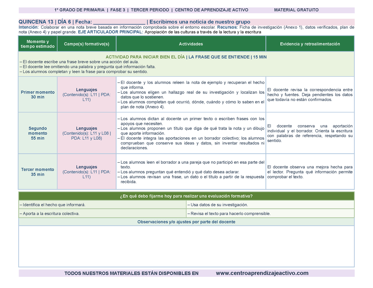 PLANEACIÓN 1° Primaria Tercer Periodo (Abr, May, Jun, Jul) en 🎁PDF