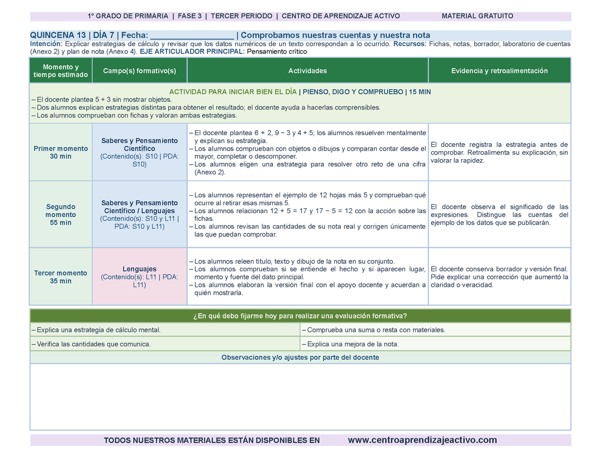 PLANEACIÓN 1° Primaria Tercer Periodo (Abr, May, Jun, Jul) en 🎁PDF