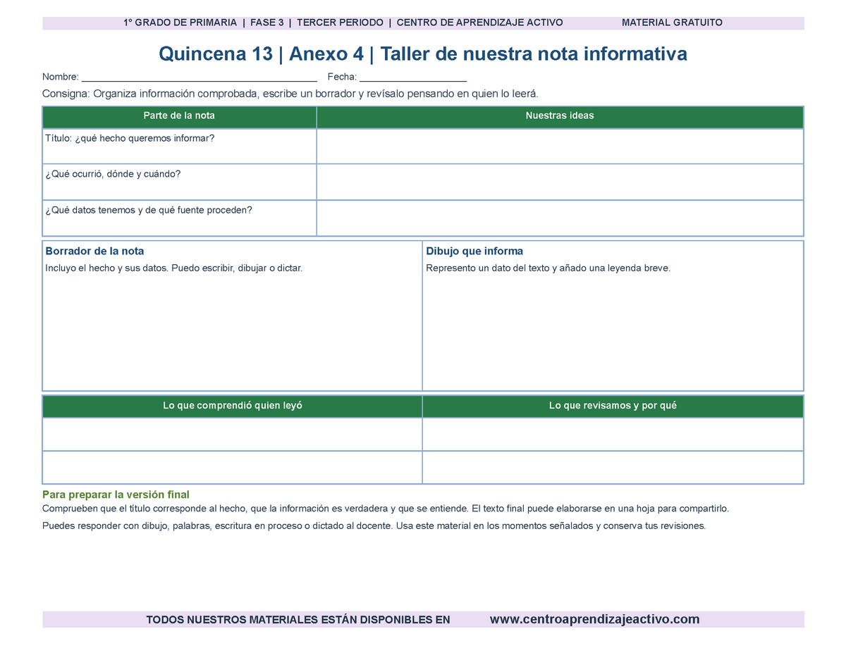 PLANEACIÓN 1° Primaria Tercer Periodo (Abr, May, Jun, Jul) en 🎁PDF
