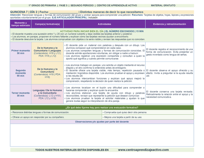 PLANEACIÓN 1° Primaria Segundo Periodo (Dic, Ene, Feb, Mar) en 🎁pdf