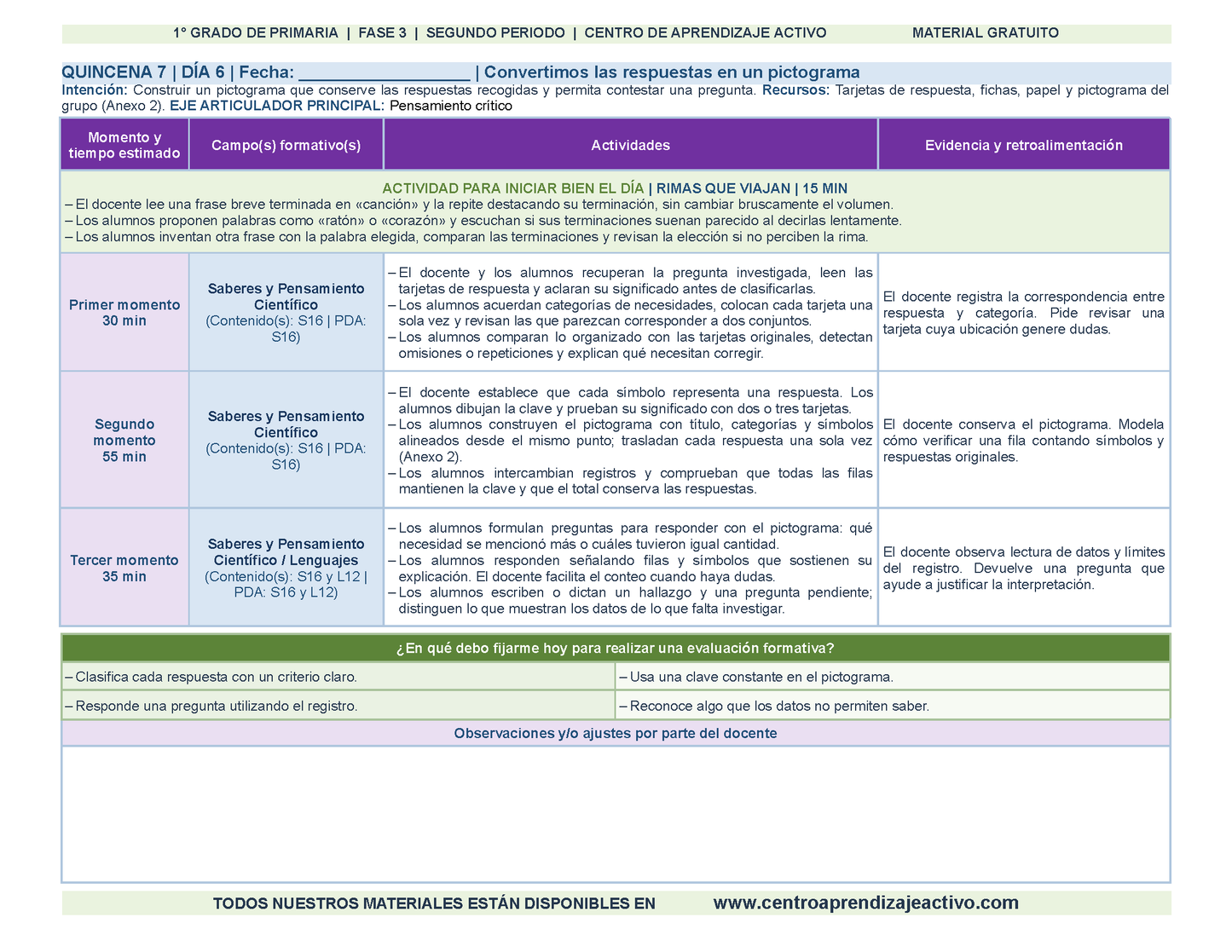 PLANEACIÓN 1° Primaria Segundo Periodo (Dic, Ene, Feb, Mar) en 🎁pdf