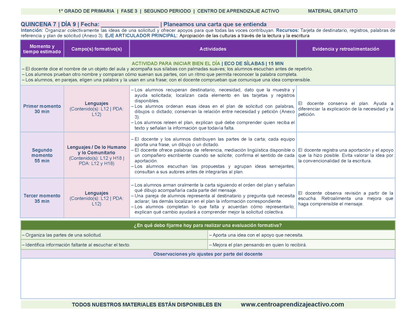 PLANEACIÓN 1° Primaria Segundo Periodo (Dic, Ene, Feb, Mar) en 🎁pdf