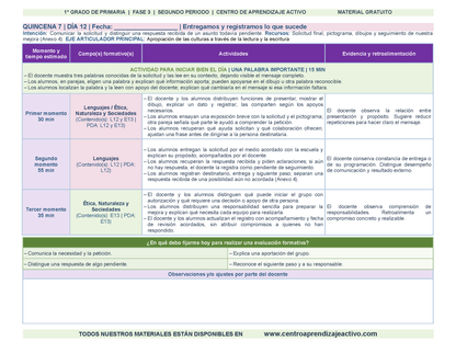 PLANEACIÓN 1° Primaria Segundo Periodo (Dic, Ene, Feb, Mar) en 🎁pdf