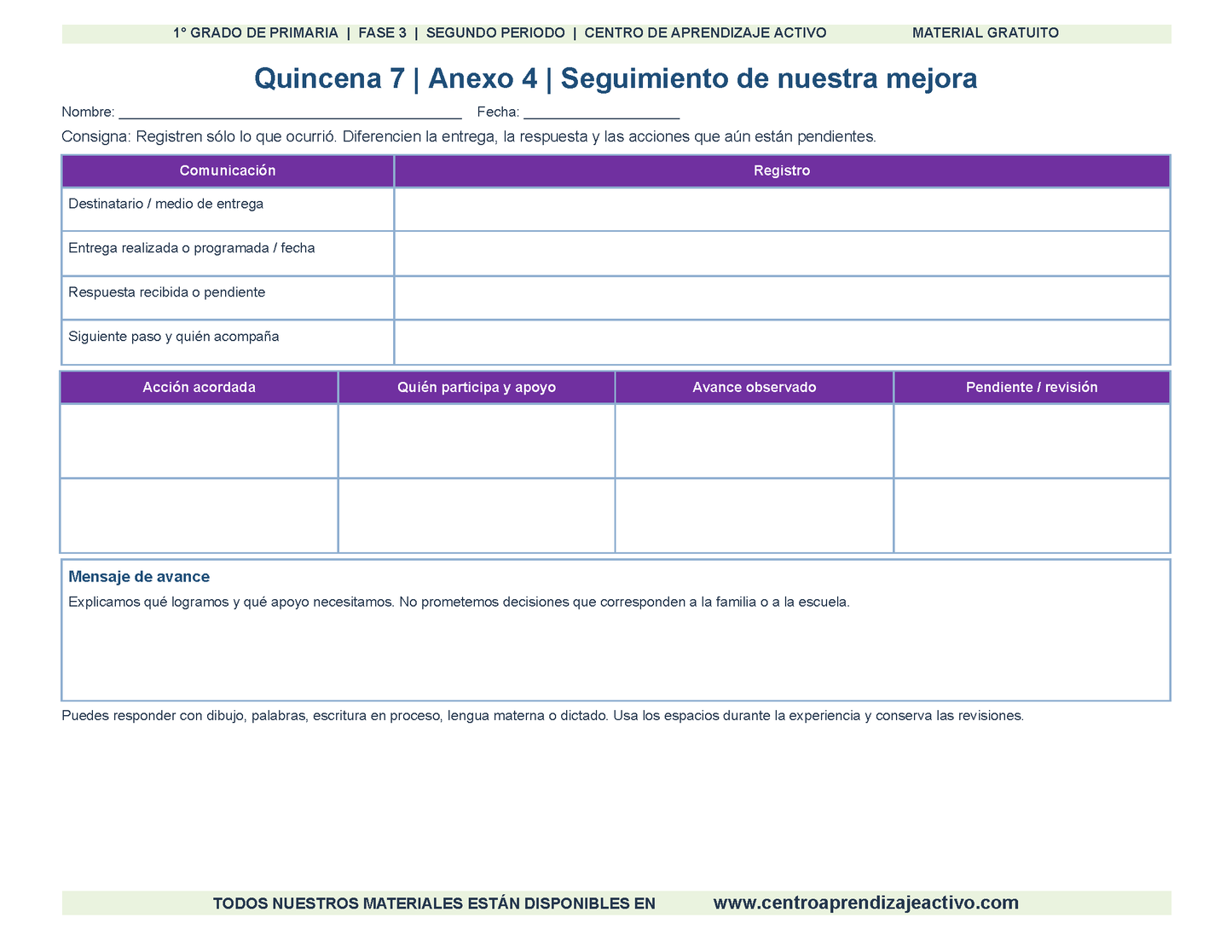 PLANEACIÓN 1° Primaria Segundo Periodo (Dic, Ene, Feb, Mar) en 🎁pdf