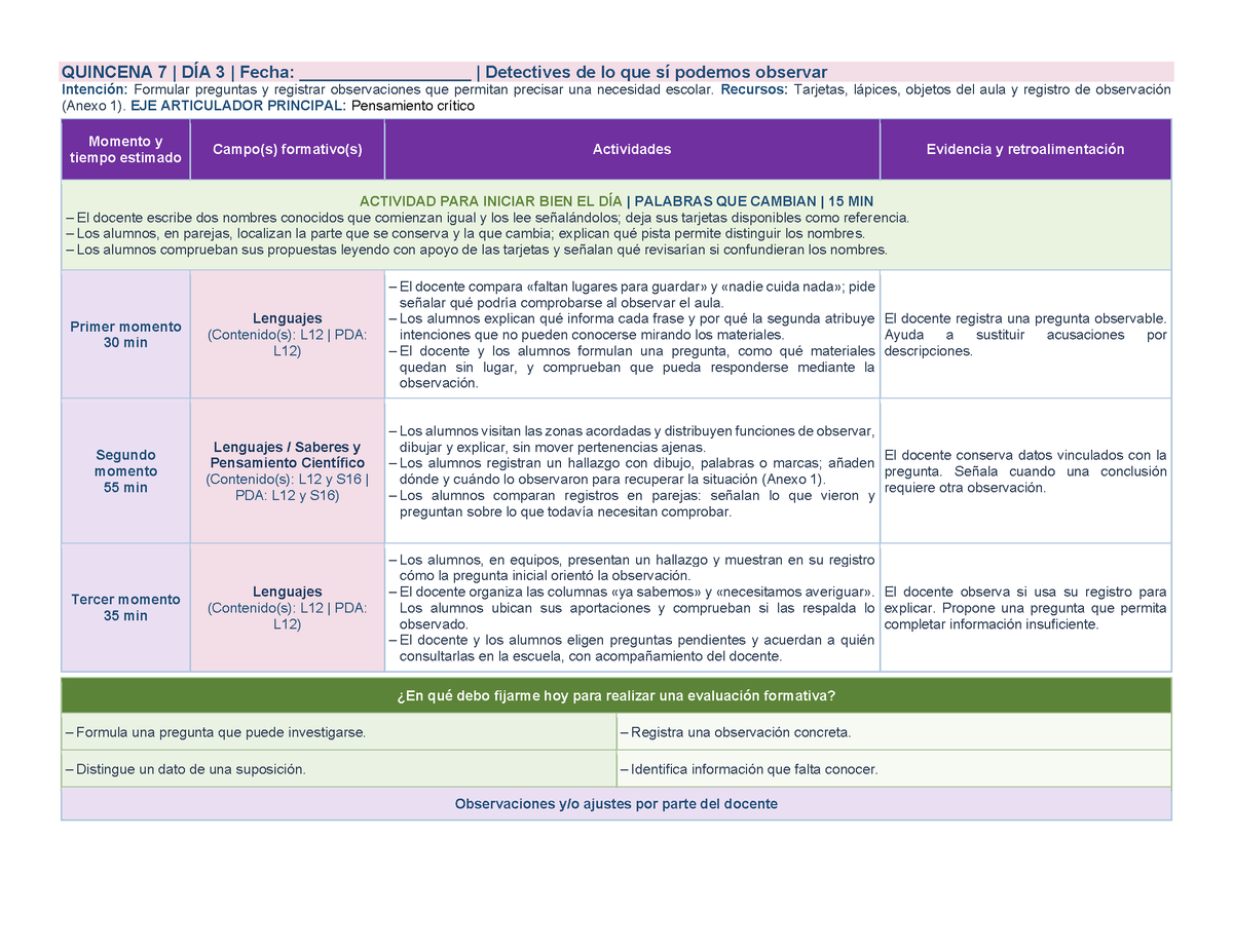 PLANEACIÓN 1° Primaria Segundo Periodo (Dic, Ene, Feb, Mar) ✏️Editable en Word
