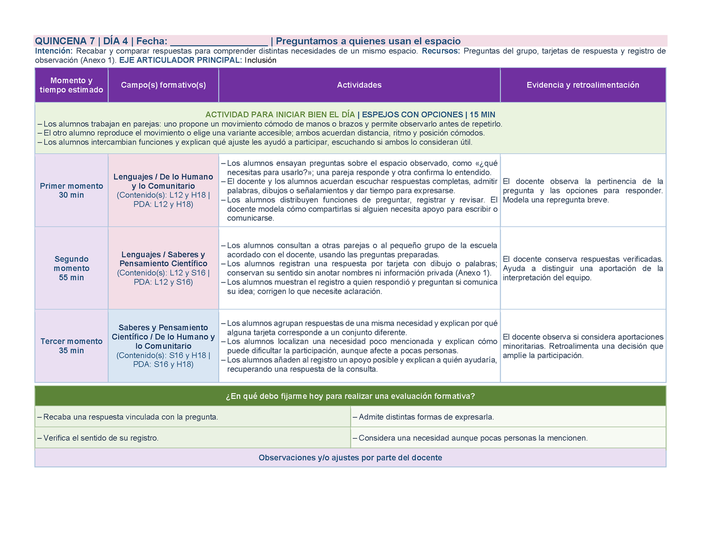PLANEACIÓN 1° Primaria Segundo Periodo (Dic, Ene, Feb, Mar) ✏️Editable en Word