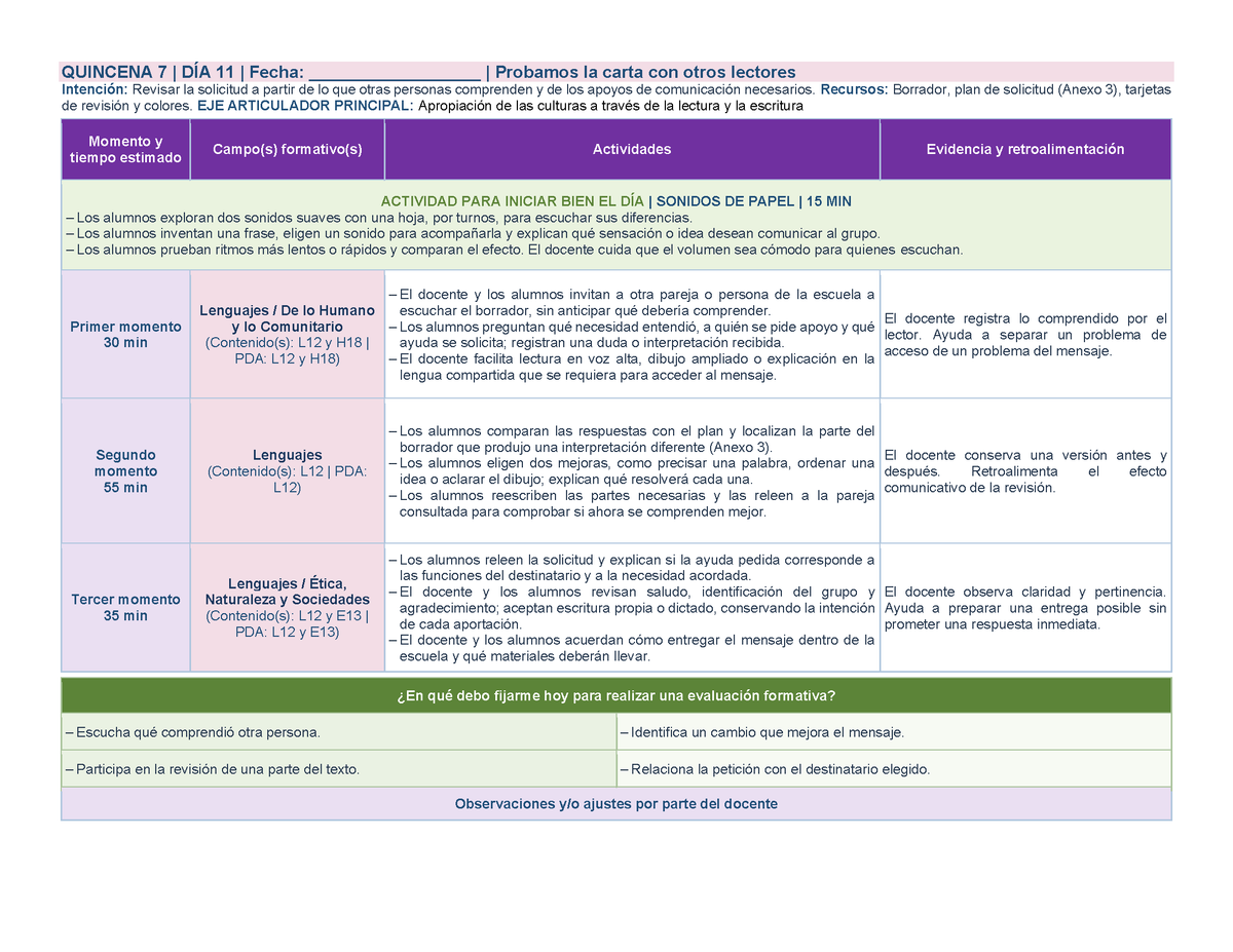 PLANEACIÓN 1° Primaria Segundo Periodo (Dic, Ene, Feb, Mar) ✏️Editable en Word