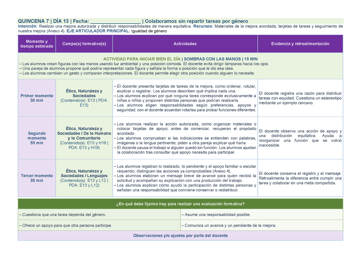 PLANEACIÓN 1° Primaria Segundo Periodo (Dic, Ene, Feb, Mar) ✏️Editable en Word
