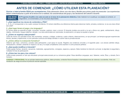 PLANEACIÓN 1° ⭐Preescolar Primer Periodo (Sep, Oct, Nov) en 🎁PDF