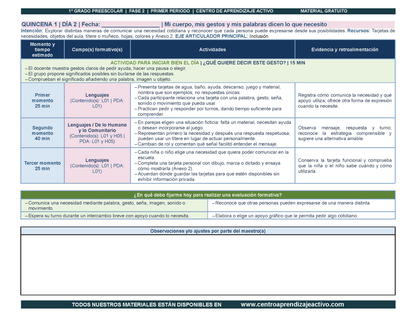 PLANEACIÓN 1° ⭐Preescolar Primer Periodo (Sep, Oct, Nov) en 🎁PDF
