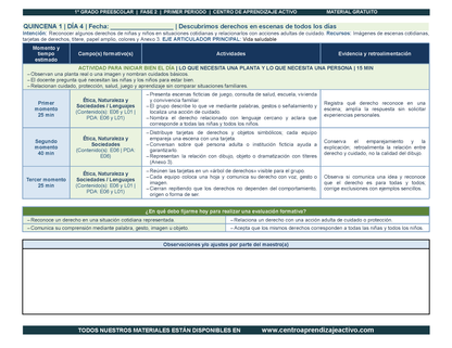 PLANEACIÓN 1° ⭐Preescolar Primer Periodo (Sep, Oct, Nov) en 🎁PDF