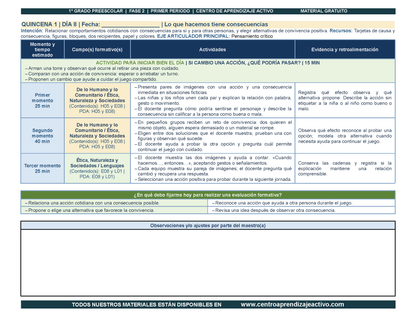 PLANEACIÓN 1° ⭐Preescolar Primer Periodo (Sep, Oct, Nov) en 🎁PDF