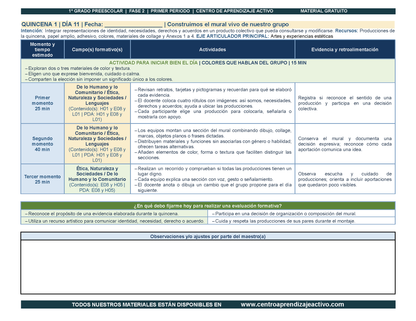 PLANEACIÓN 1° ⭐Preescolar Primer Periodo (Sep, Oct, Nov) en 🎁PDF