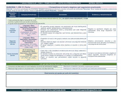 PLANEACIÓN 1° ⭐Preescolar Primer Periodo (Sep, Oct, Nov) en 🎁PDF