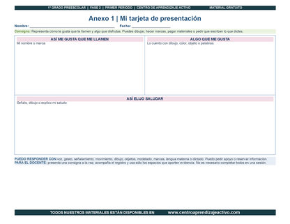 PLANEACIÓN 1° ⭐Preescolar Primer Periodo (Sep, Oct, Nov) en 🎁PDF