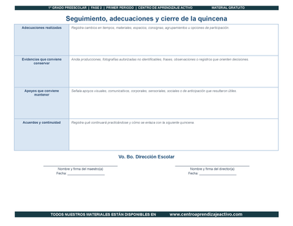 PLANEACIÓN 1° ⭐Preescolar Primer Periodo (Sep, Oct, Nov) en 🎁PDF