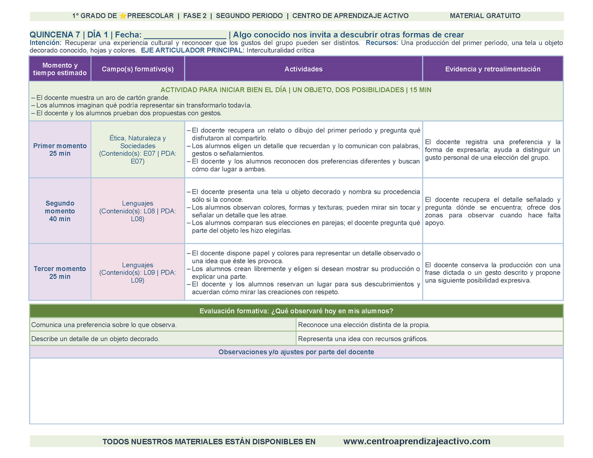PLANEACIÓN 1° ⭐Preescolar Segundo Periodo (Dic, Ene, Feb, Mar) en 🎁PDF