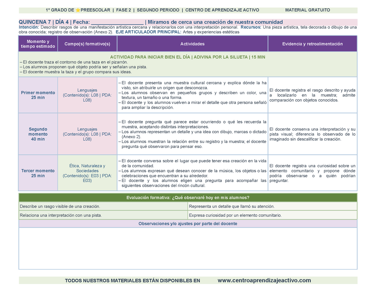 PLANEACIÓN 1° ⭐Preescolar Segundo Periodo (Dic, Ene, Feb, Mar) en 🎁PDF