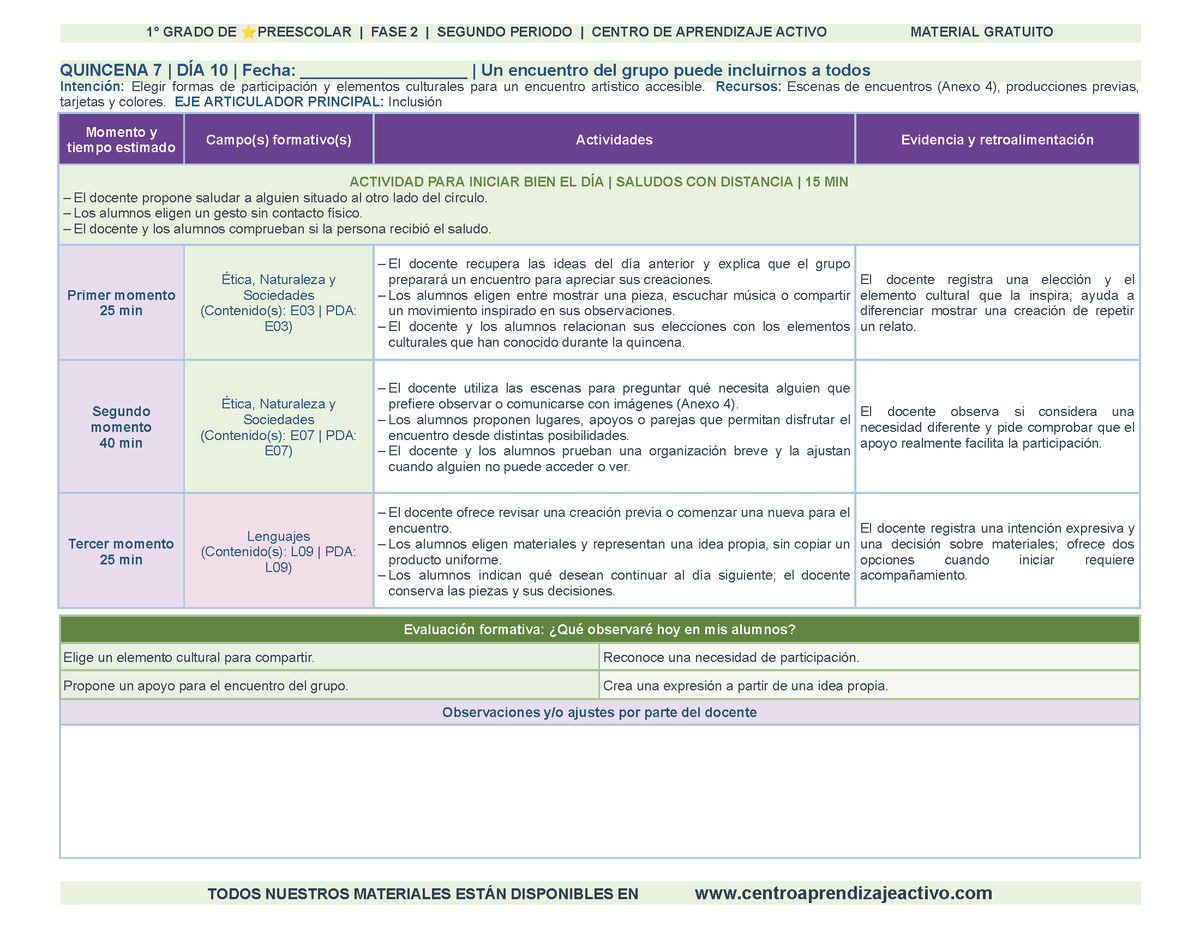 PLANEACIÓN 1° ⭐Preescolar Segundo Periodo (Dic, Ene, Feb, Mar) en 🎁PDF