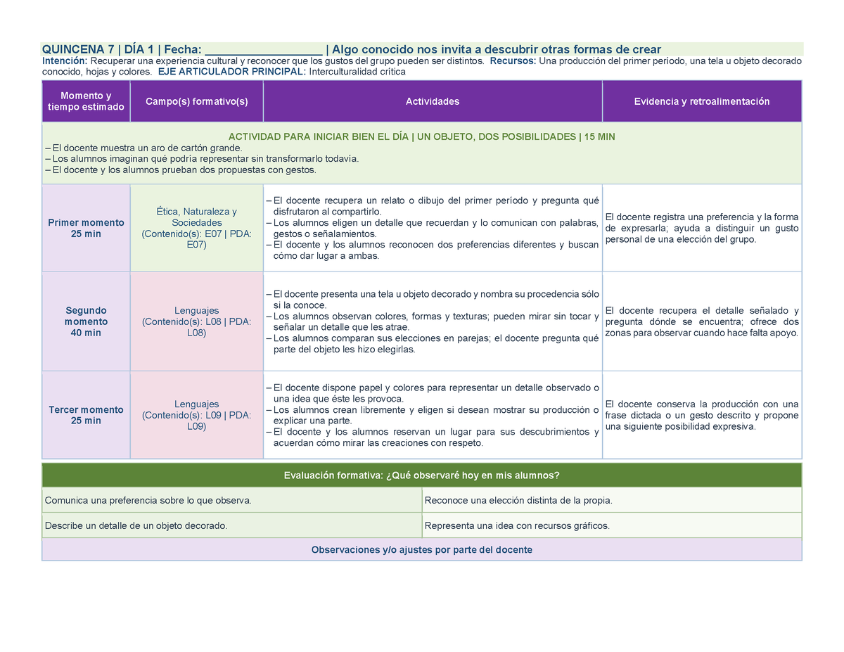 PLANEACIÓN 1° ⭐Preescolar Segundo Periodo (Dic, Ene, Feb, Mar) ✏️Editable en Word