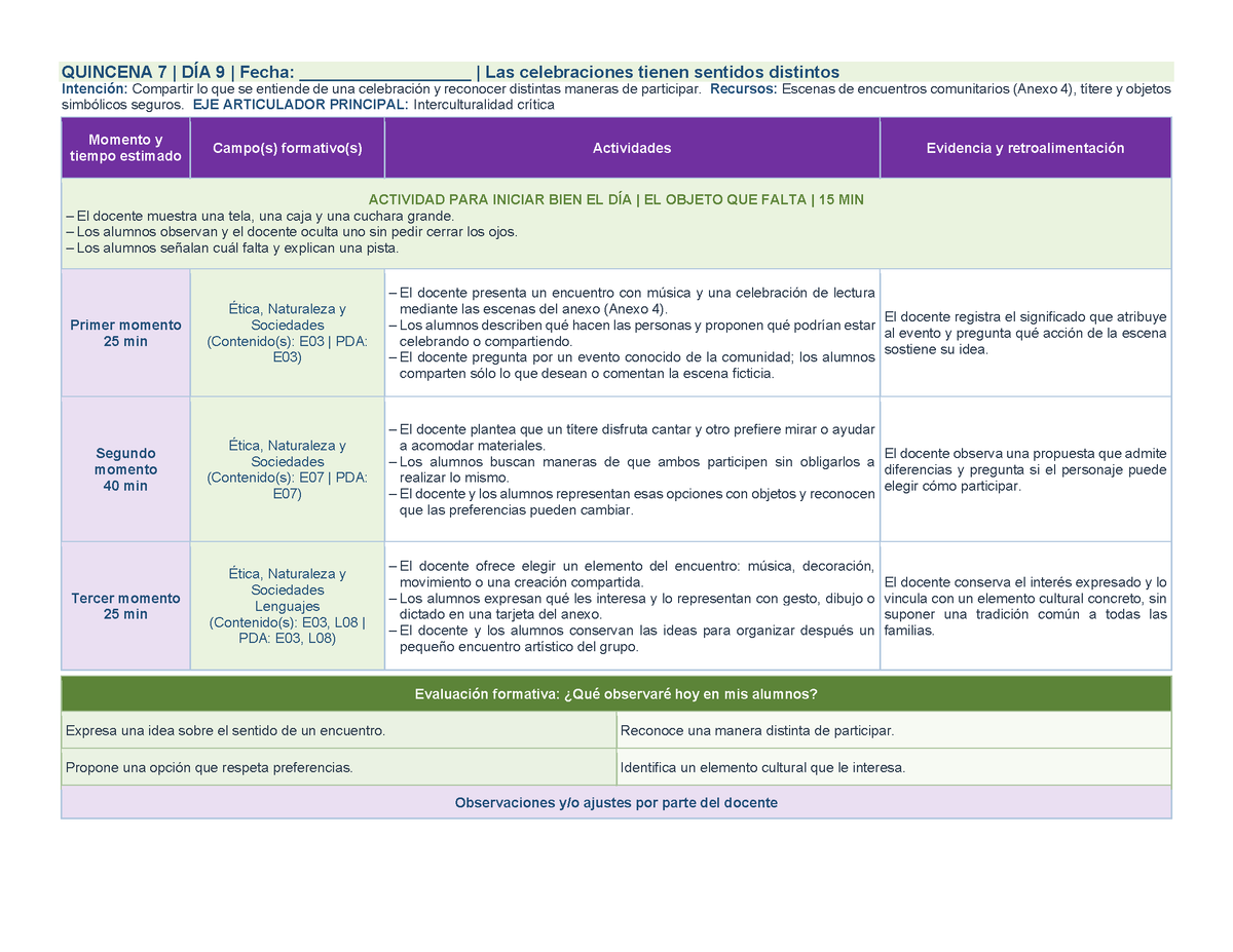 PLANEACIÓN 1° ⭐Preescolar Segundo Periodo (Dic, Ene, Feb, Mar) ✏️Editable en Word