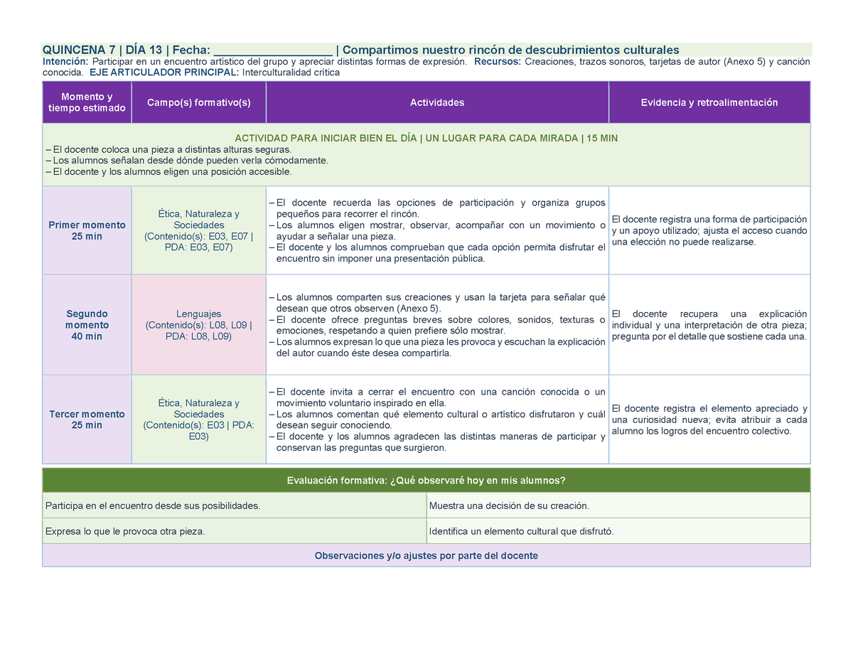 PLANEACIÓN 1° ⭐Preescolar Segundo Periodo (Dic, Ene, Feb, Mar) ✏️Editable en Word
