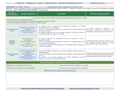 PLANEACIÓN 1° ⭐Preescolar Tercer Periodo (Abr, May, Jun, Jul) en 🎁PDF