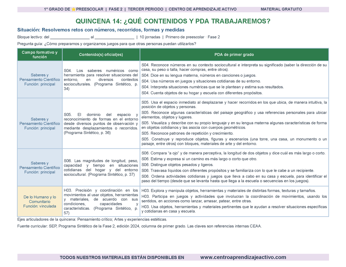 PLANEACIÓN 1° ⭐Preescolar Tercer Periodo (Abr, May, Jun, Jul) en 🎁PDF
