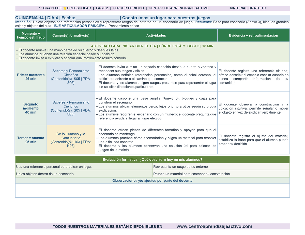 PLANEACIÓN 1° ⭐Preescolar Tercer Periodo (Abr, May, Jun, Jul) en 🎁PDF