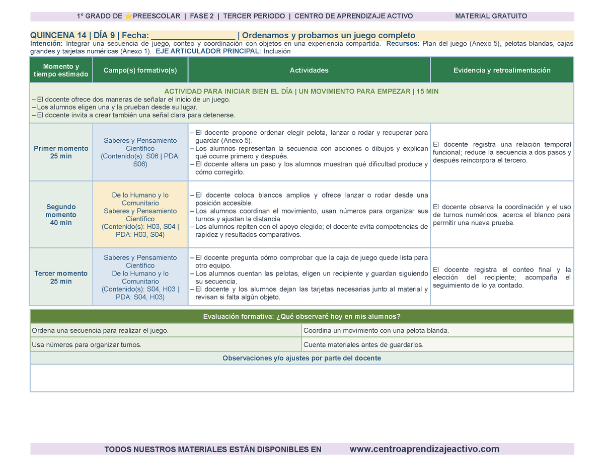 PLANEACIÓN 1° ⭐Preescolar Tercer Periodo (Abr, May, Jun, Jul) en 🎁PDF