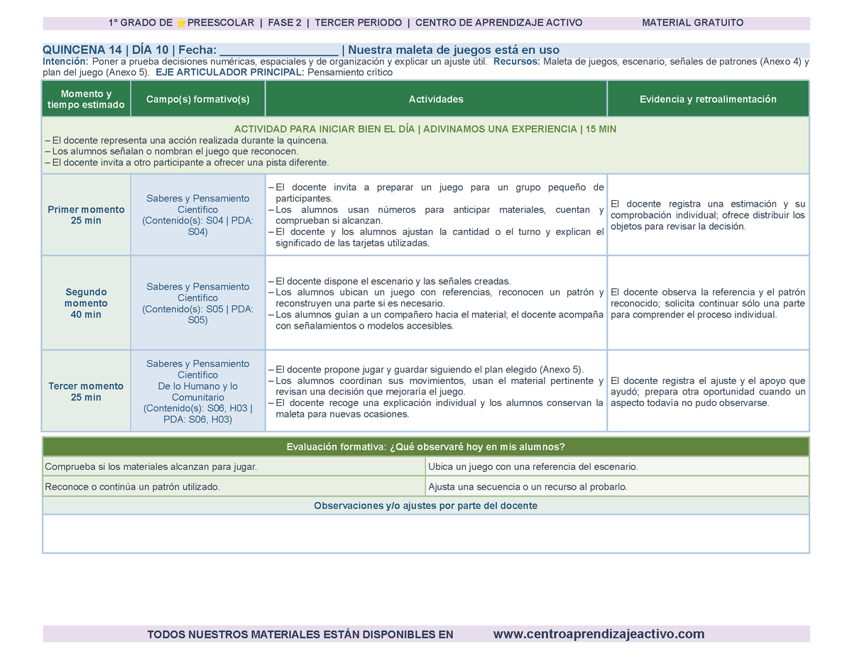 PLANEACIÓN 1° ⭐Preescolar Tercer Periodo (Abr, May, Jun, Jul) en 🎁PDF