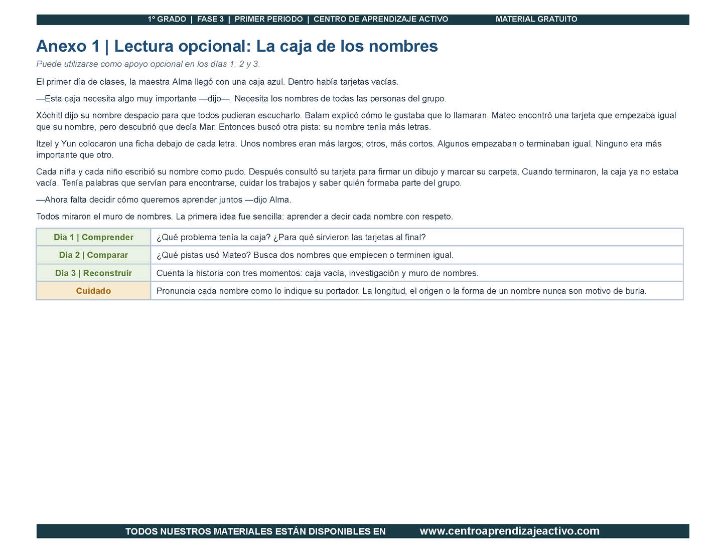 PLANEACIÓN 1° Primaria Primer Periodo (Sep, Oct, Nov) en PDF