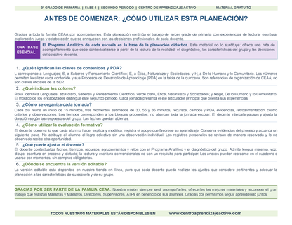 PLANEACIÓN 3° Primaria Segundo Periodo (Dic, Ene, Feb, Mar) en 🎁PDF