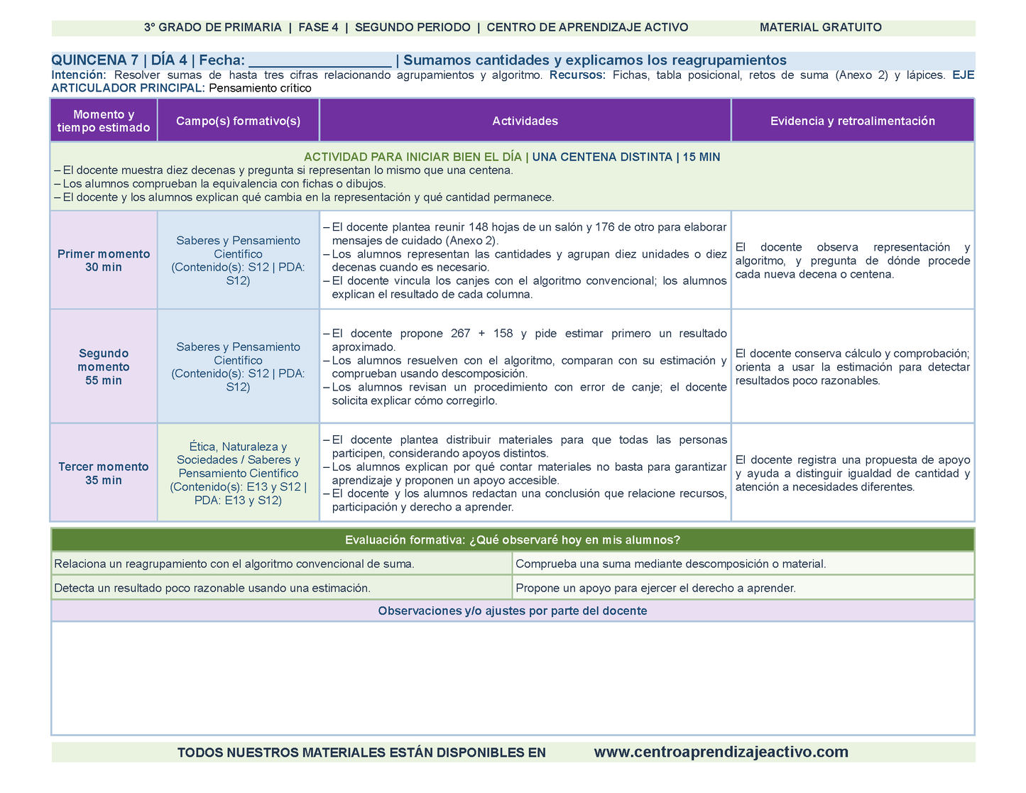 PLANEACIÓN 3° Primaria Segundo Periodo (Dic, Ene, Feb, Mar) en 🎁PDF