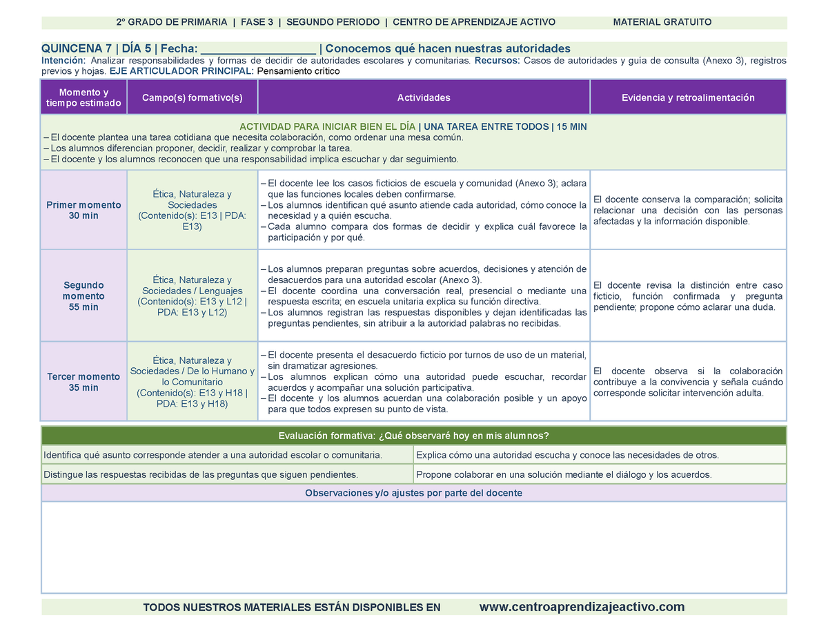 PLANEACIÓN 2° Primaria Segundo Periodo (Dic, Ene, Feb, Mar) en 🎁pdf