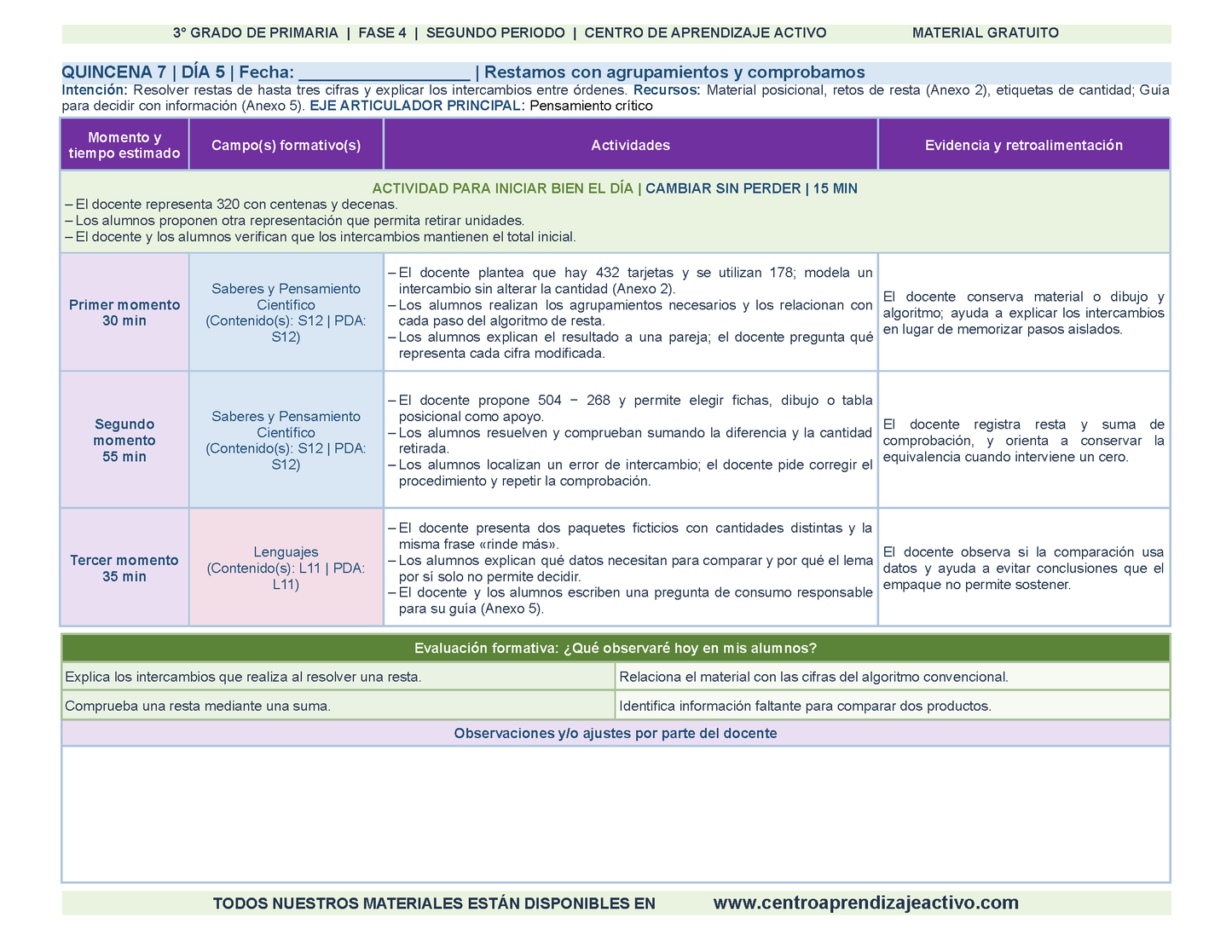 PLANEACIÓN 3° Primaria Segundo Periodo (Dic, Ene, Feb, Mar) en 🎁PDF