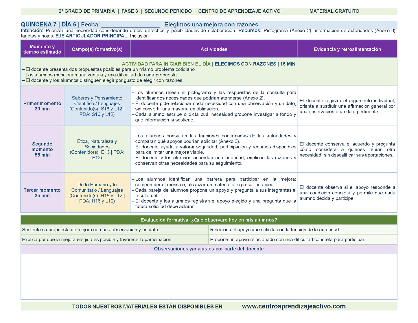 PLANEACIÓN 2° Primaria Segundo Periodo (Dic, Ene, Feb, Mar) en 🎁pdf