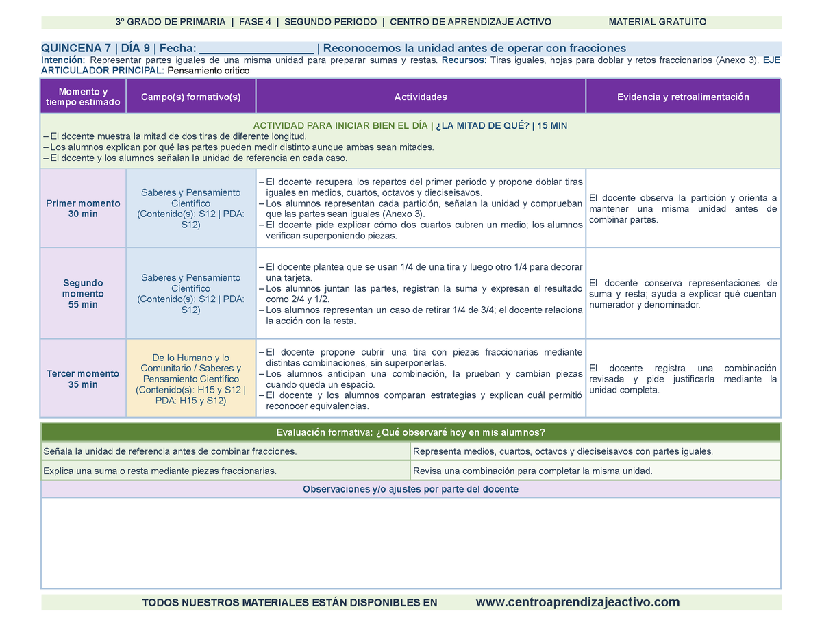 PLANEACIÓN 3° Primaria Segundo Periodo (Dic, Ene, Feb, Mar) en 🎁PDF
