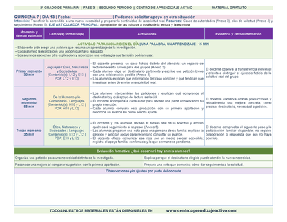 PLANEACIÓN 2° Primaria Segundo Periodo (Dic, Ene, Feb, Mar) en 🎁pdf