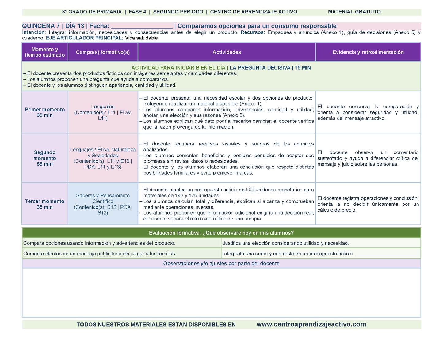PLANEACIÓN 3° Primaria Segundo Periodo (Dic, Ene, Feb, Mar) en 🎁PDF