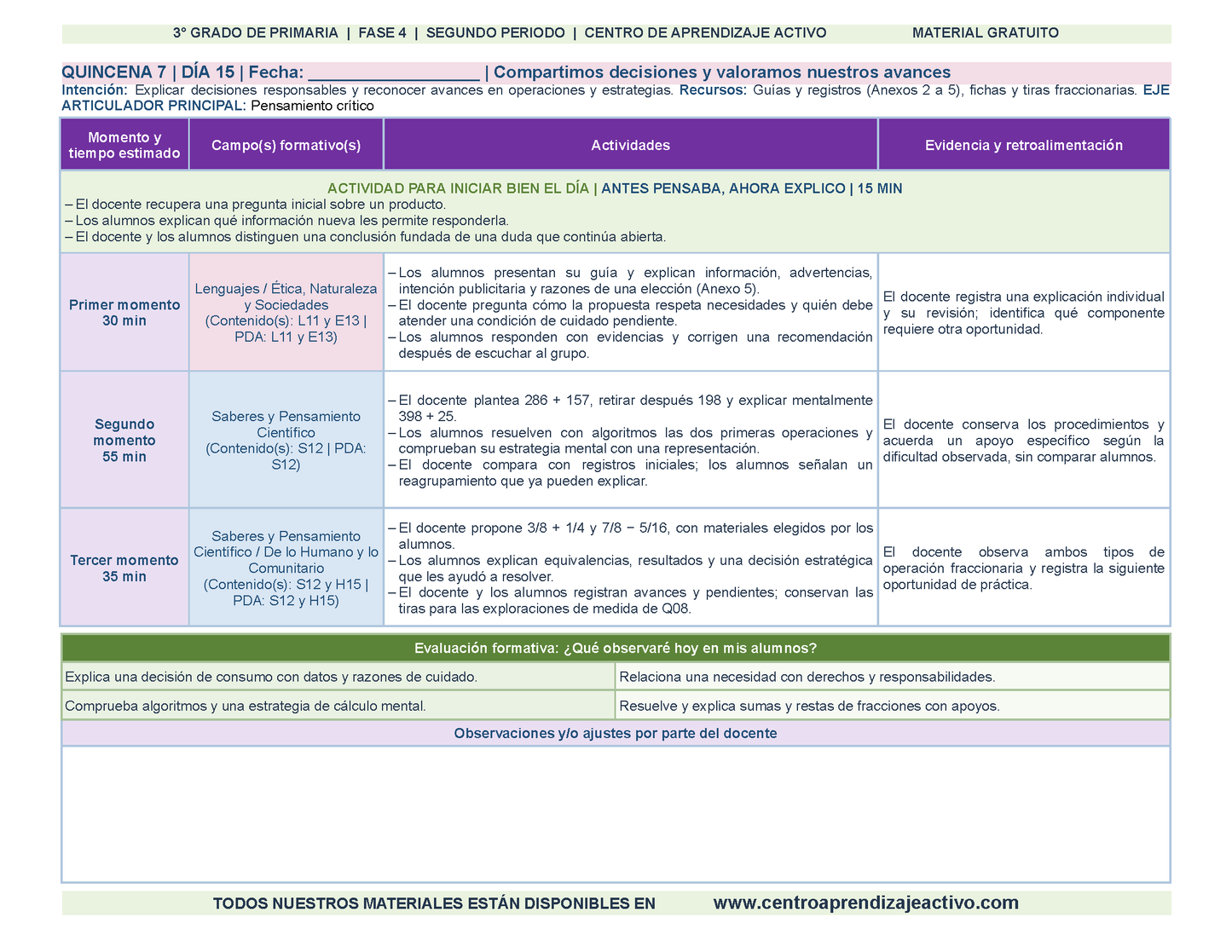 PLANEACIÓN 3° Primaria Segundo Periodo (Dic, Ene, Feb, Mar) en 🎁PDF